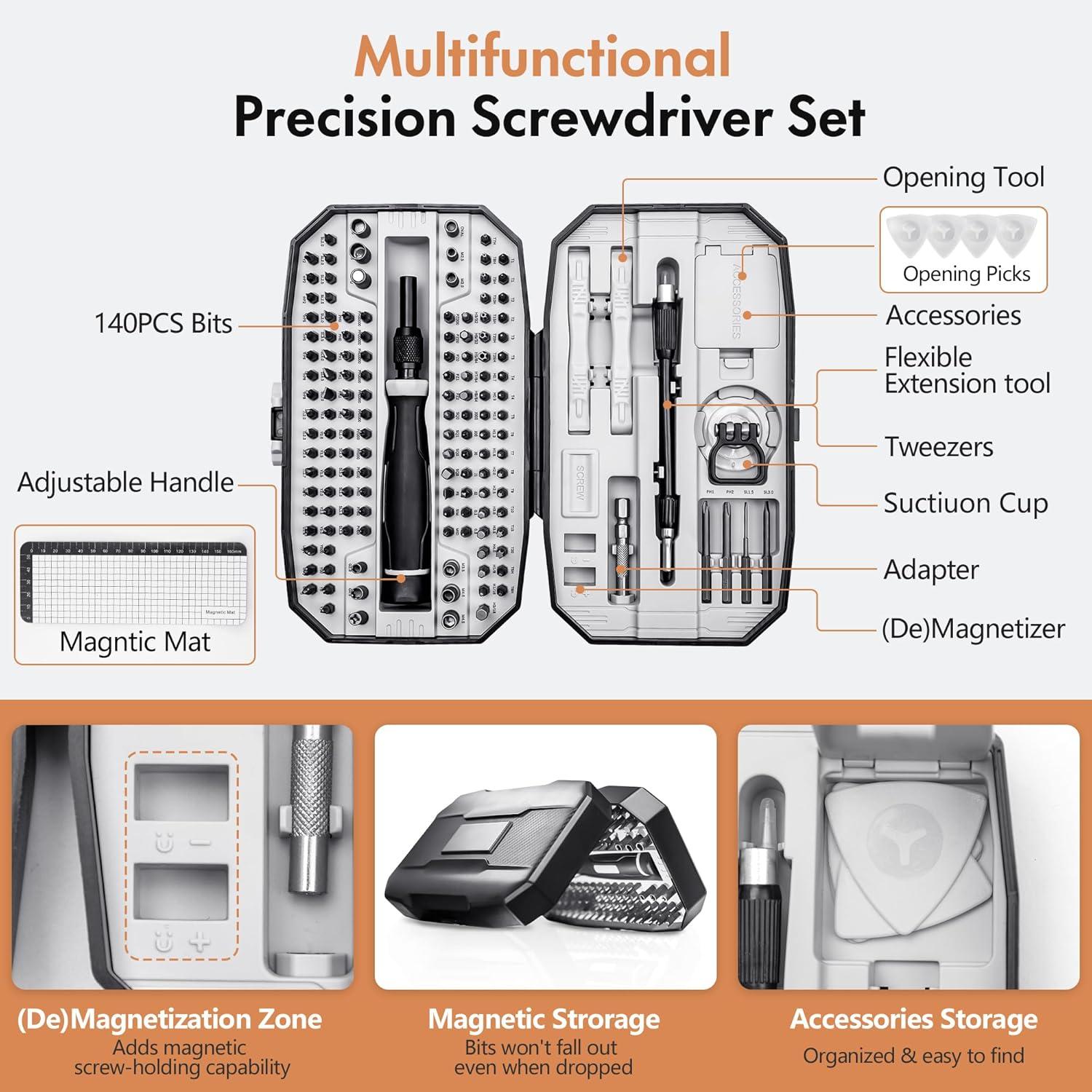 Präzisions-Schraubendreher Set 153-teilig Magnetisch & Mini