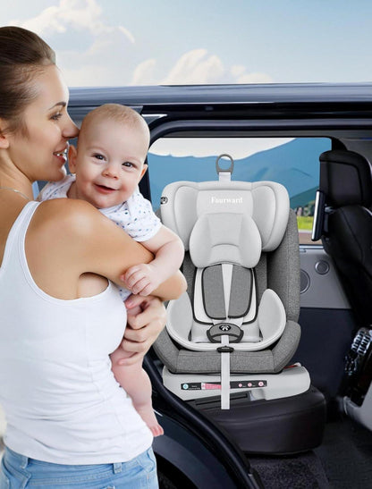 360° drehbarer Baby Autositz ISOFIX Ruheposition Gruppe 0+1/2/3 9-36 kg