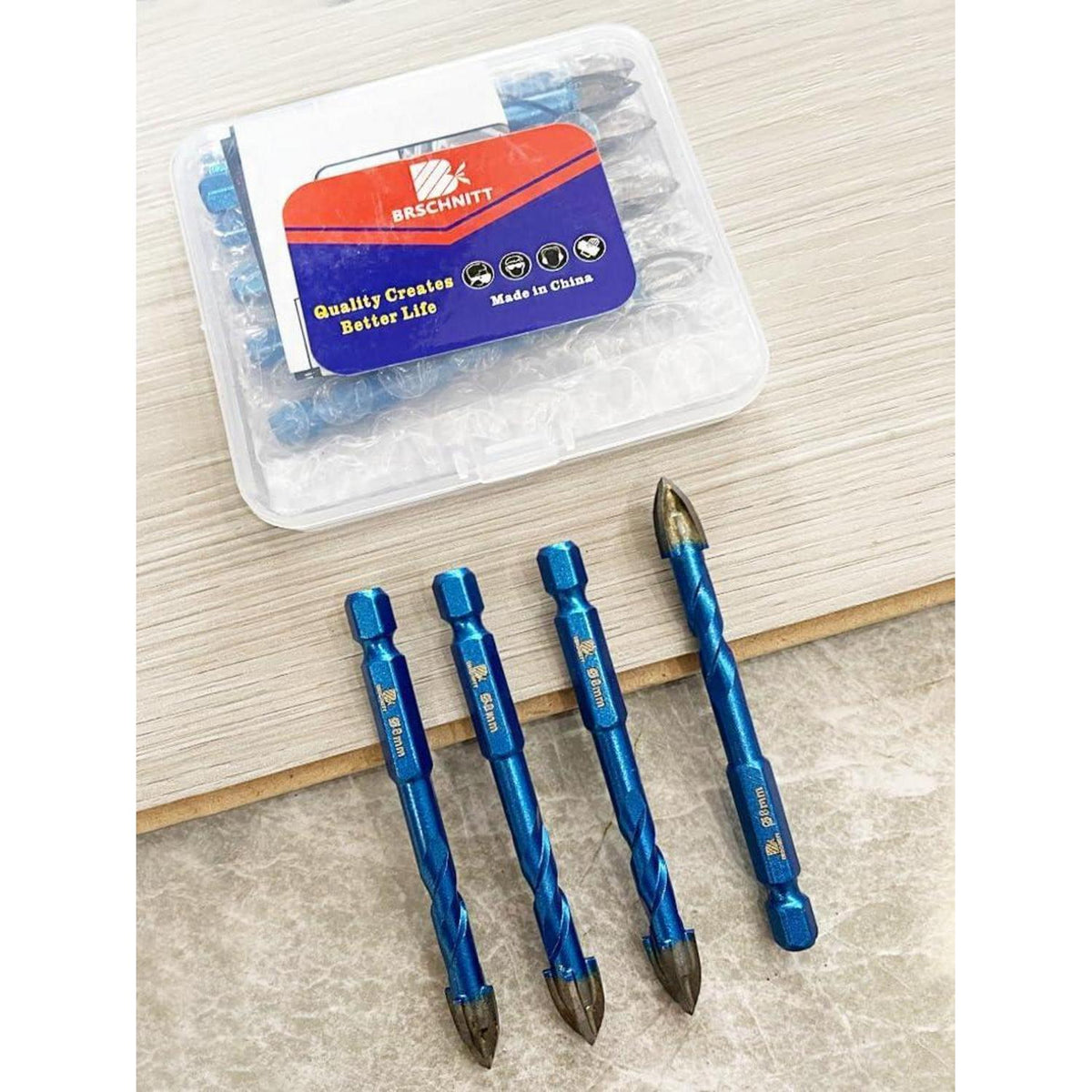 Fliesenbohrer Set 10tlg. 8mm Hartmetall für Keramik & Stein