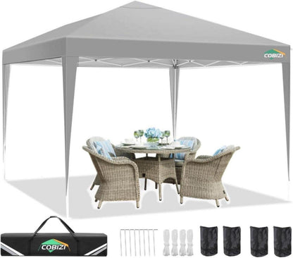 COBIZI Pavillon 3x3 Wasserdicht Stabil UV-Schutz 50+ Pop up Partyzelt