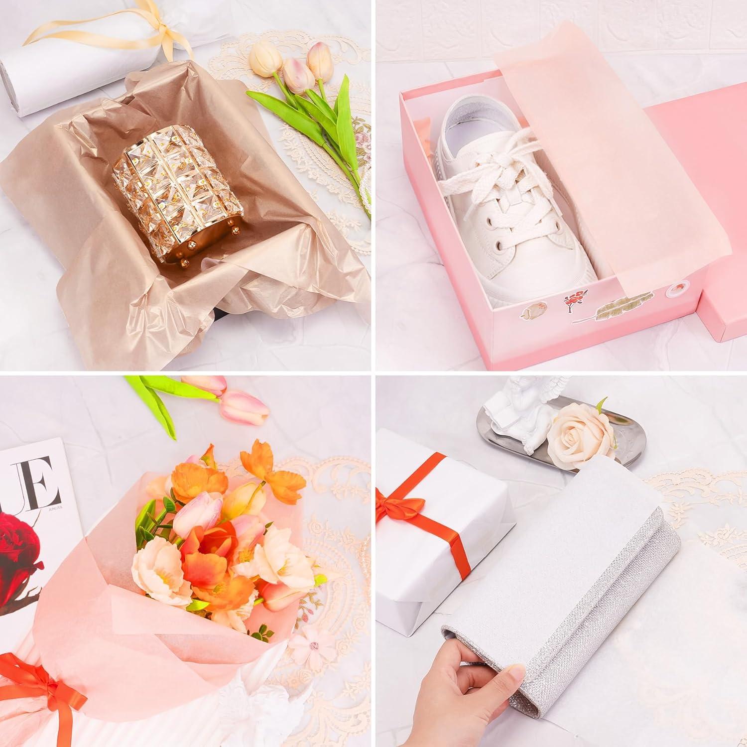Perlblauer Seidenpapier 30 Blatt Glitzer Geschenkpapier 50x35 cm