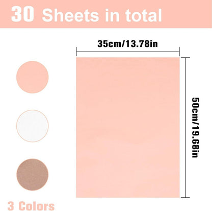 Perlglänzendes Seidenpapier 30 Blatt Rosa Geschenkverpackung Basteln 50x35cm
