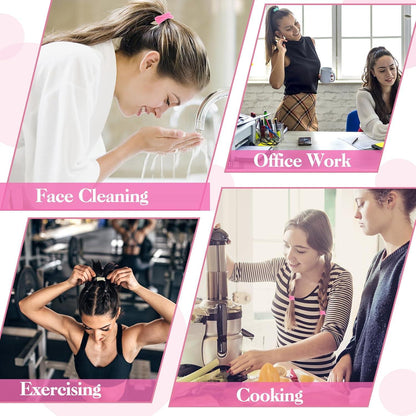 100 Haargummis Mädchen Damen 4.3cm Groß Bunt Elastisch