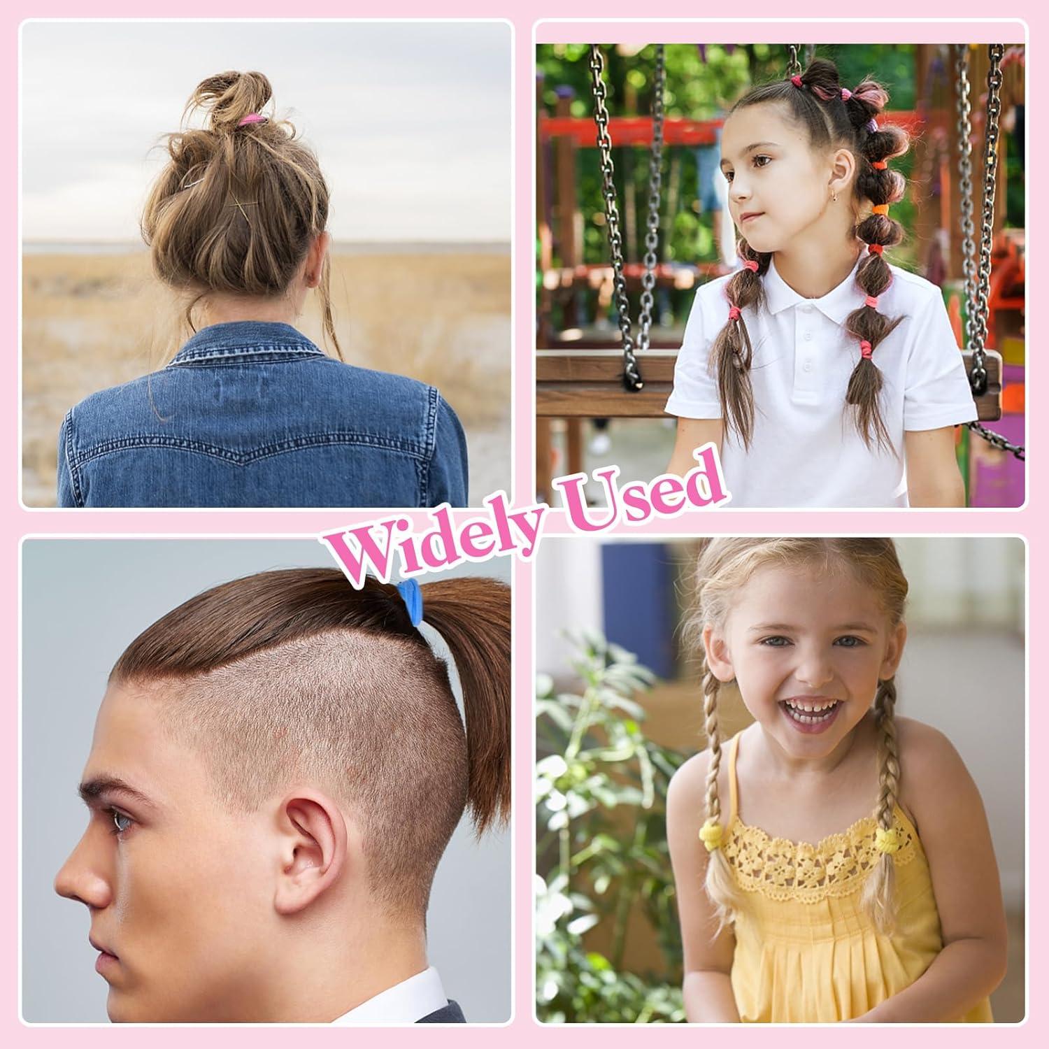 100 Stück Große Seamless Haargummis Mädchen Damen mit Stielkamm