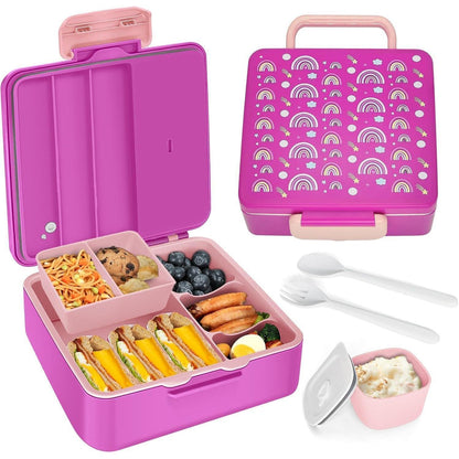 Brotdose Kinder mit 6 Fächern, Bento Box Auslaufsicher