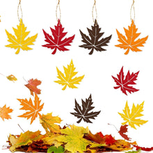 Dekorative Ahornblatt Anhänger 8er Set mit Bindfaden