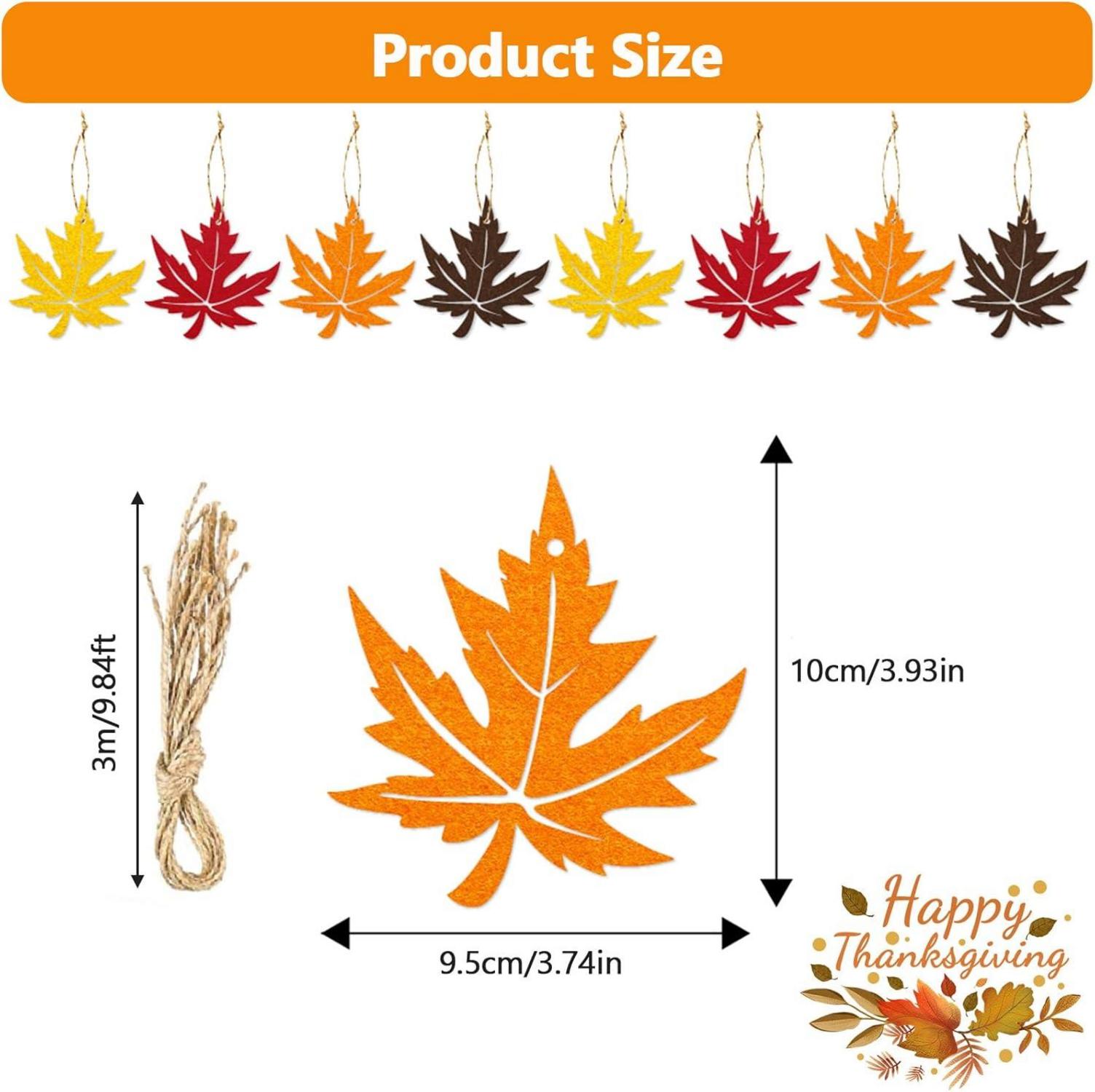 Ahornblatt Anhänger Herbst Deko 8 Stück Gold Rot Orange