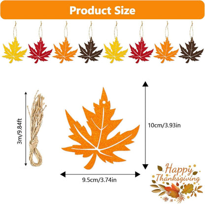 Ahornblatt Anhänger Herbst Deko 8 Stück Gold Rot Orange