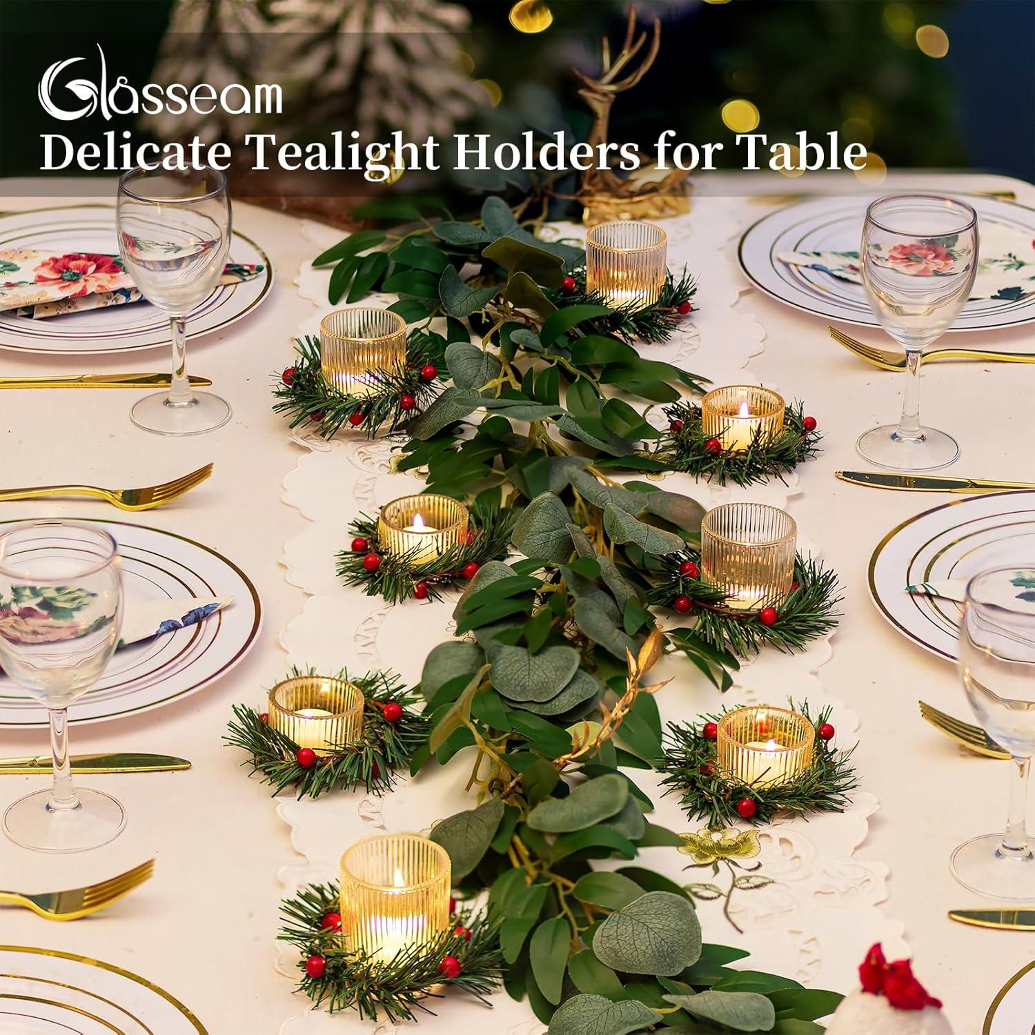 Teelichthalter Weihnachten 8er Set Kerzengläser