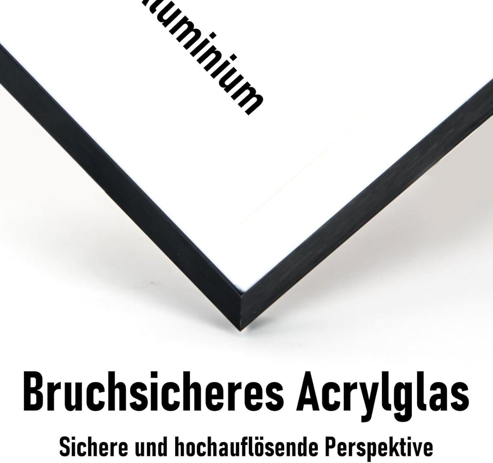 Moderne Schwarz Aluminium Bilderrahmen DIN A4 21x30 cm