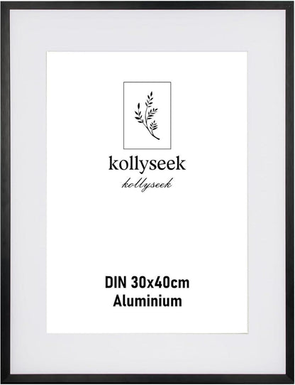 Bilderrahmen Aluminium Schwarz 30x40 cm Acrylglas Fotorahmen