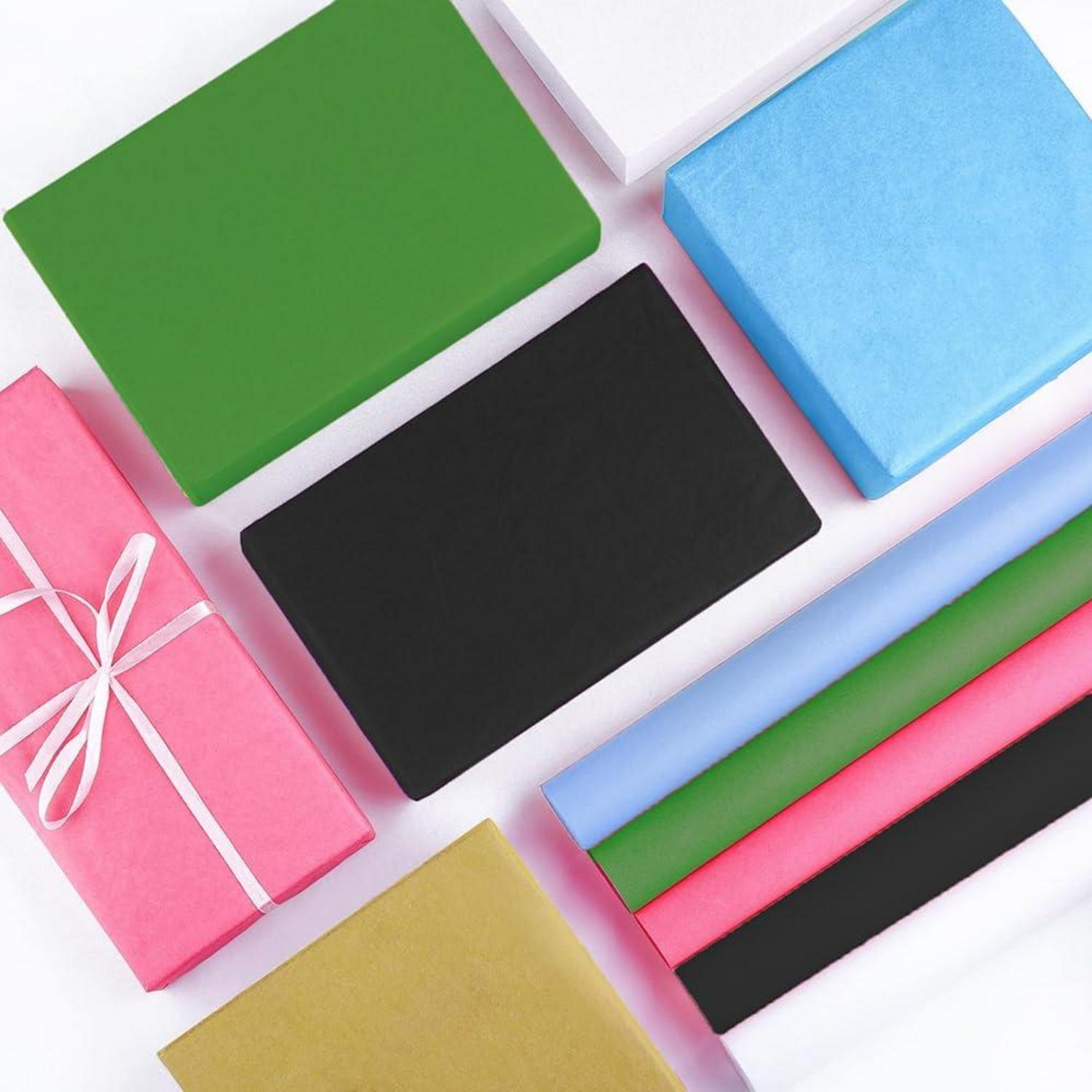 60 Blatt Schwarz Seidenpapier 35 x 50 cm Geschenkverpackung Weihnachten DIY