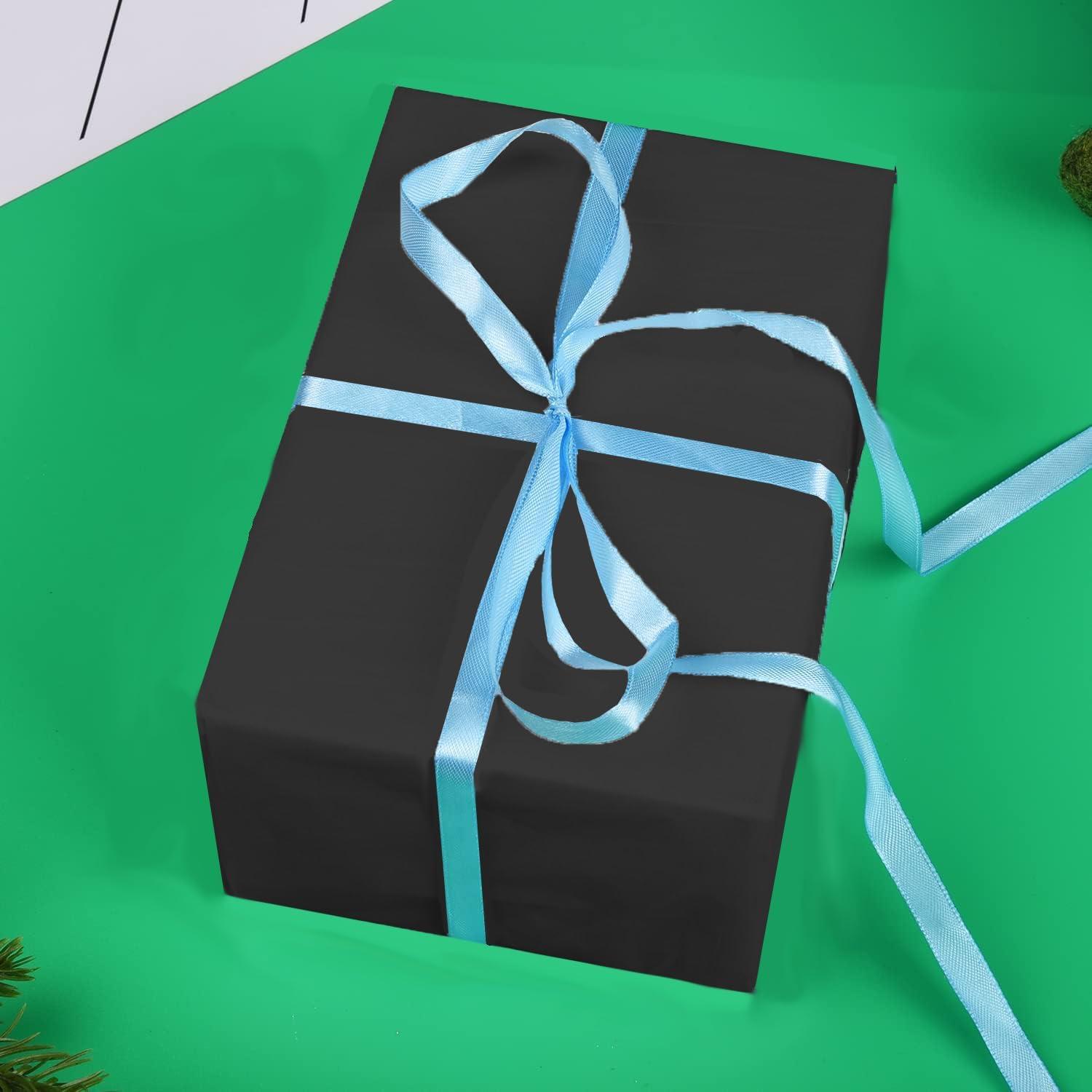 60 Blatt Schwarzes Seidenpapier 35x50 cm DIY Geschenkverpackung Weihnachten