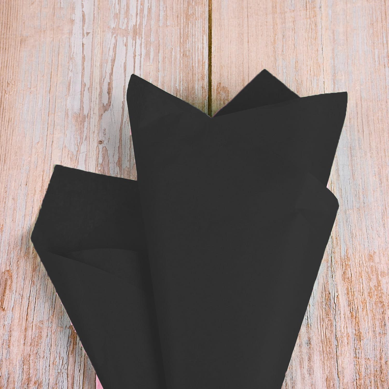 60 Blatt Schwarz Seidenpapier 35x50cm Geschenkverpackung Weihnachten