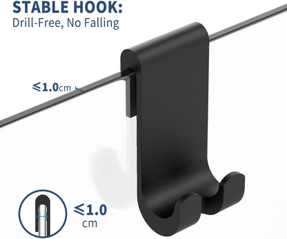 Silikon Duschabzieher 33cm Schwarz Halter ohne Bohren Fensterabzieher