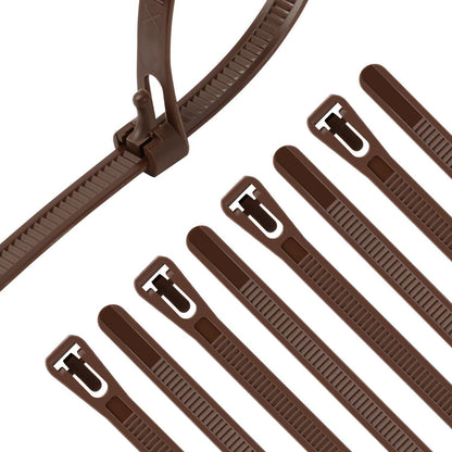 XINGO Kabelbinder braun, 40,6 cm, 100 Stück