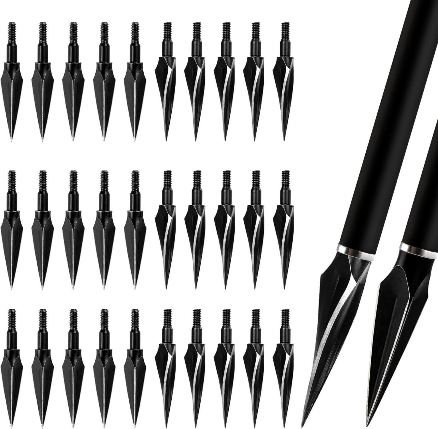 30er Pack REAWOW Traditionelle Jagd Broadheads 100/125 Grain Schwarzer