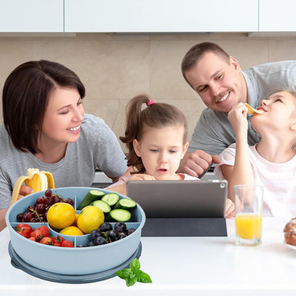 Snackteller mit 5 Fächern Transparentem Deckel Kunststoff Snackbox