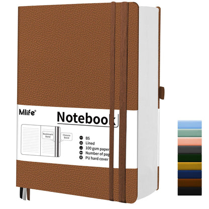 Liniert Notizbuch B5 – 360 Seiten, Braun
