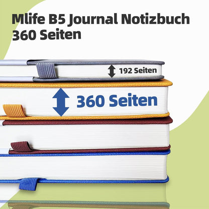 Liniert Notizbuch B5 – 360 Seiten, Braun