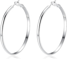 925 Silber Creolen Damen große Hypoallergen Elegante Ohrringe