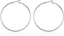 925 Sterling Silber Creolen Ohrringe für Damen, Große Dünne