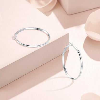 925 Silber Creolen Damen große Hypoallergen Elegante Ohrringe