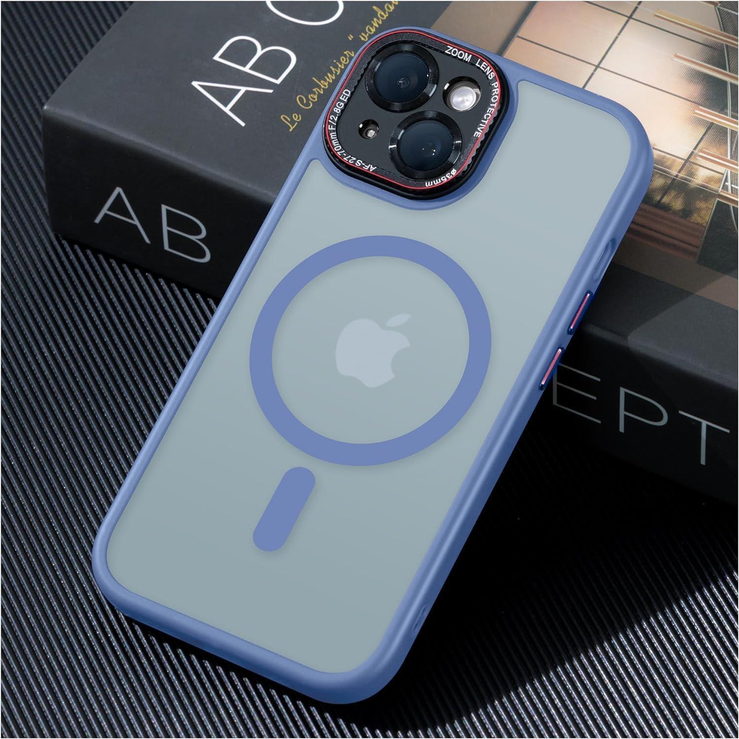 iPhone 15 Hülle MagSafe Starkes N56 Magnet Case Blau