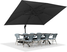 Sonnenschirm Rechteckig Aluminium 300x400 cm mit Kurbel und