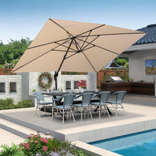 Sonnenschirm Rechteckig 300x400cm Aluminium Groß Beige