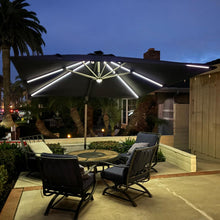 Aluminium Sonnenschirm 300x300cm mit Solar LED