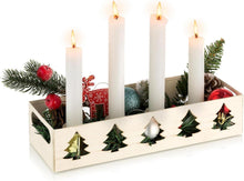 Kerzenhalter Adventskranz Metall Weiß für Stabkerzen Tischdekoration