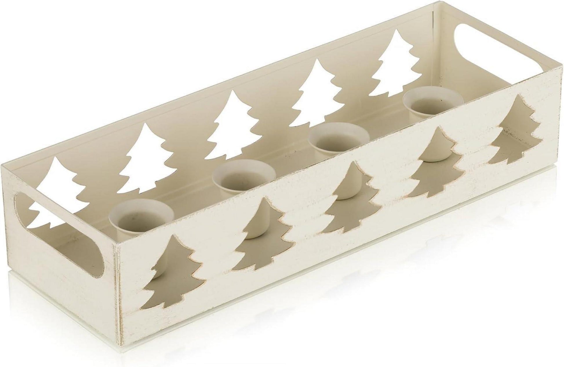 Romadedi Adventskranz Kerzenhalter Metall - Weißes