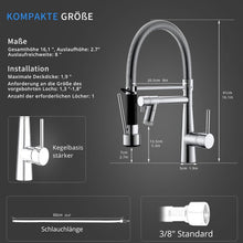 LED Wasserhahn Küche Chrom Pull-Down-Spray 360° Schwenkbar