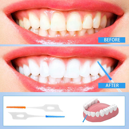 Zahnzwischenraumbürsten 200 Stück Silikon Dentalbürsten Box Zahnseide Stick