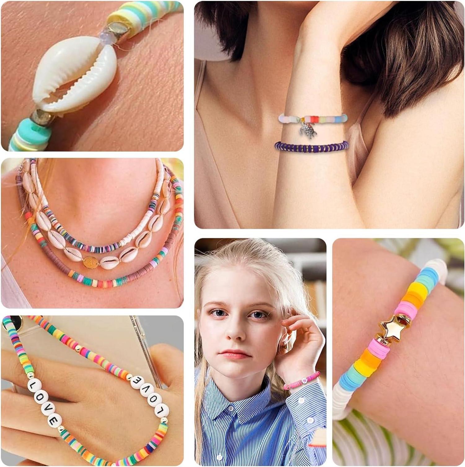 Perlen Set Polymer Clay DIY Schmuck 24 Farben 6mm