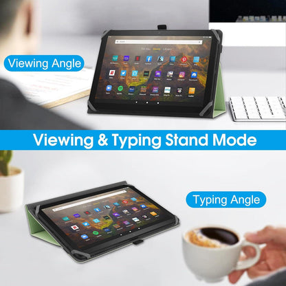 HoYiXi 9-10,1 Zoll Tablettenhülle mit Ständer und Handschlaufe - Grün