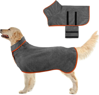 Hundebademantel Mikrofaser Saugfähig Trocknender Verstellbare Träger