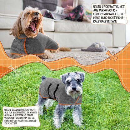 Jostift Hundebademantel Mikrofaser Saugfähig Trocknend Verstellbare Träger