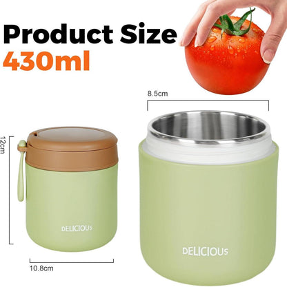 Thermobehälter Edelstahl für Essen Kinder 430ml