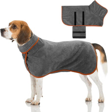 Hundebademantel Mikrofaser Saugfähig Trocknend Verstellbar Bademantel