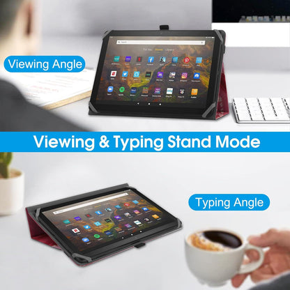 Schutzhülle für 9-10,1 Zoll Tabletten Fire HD 10/10 Plus mit Ständer & Handschlaufe - Rosa Marmor