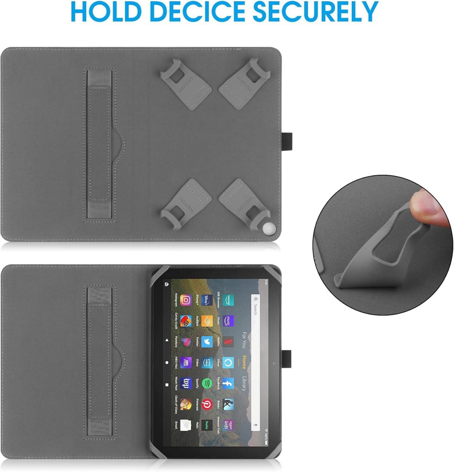 Tablet Schutzhülle mit Ständer und Handschlaufe Blau Marmor
