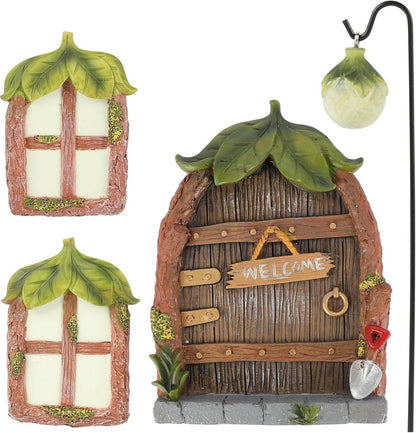 Feentür Gartendeko Miniatur Elfen-Tür Outdoor Baumdeko