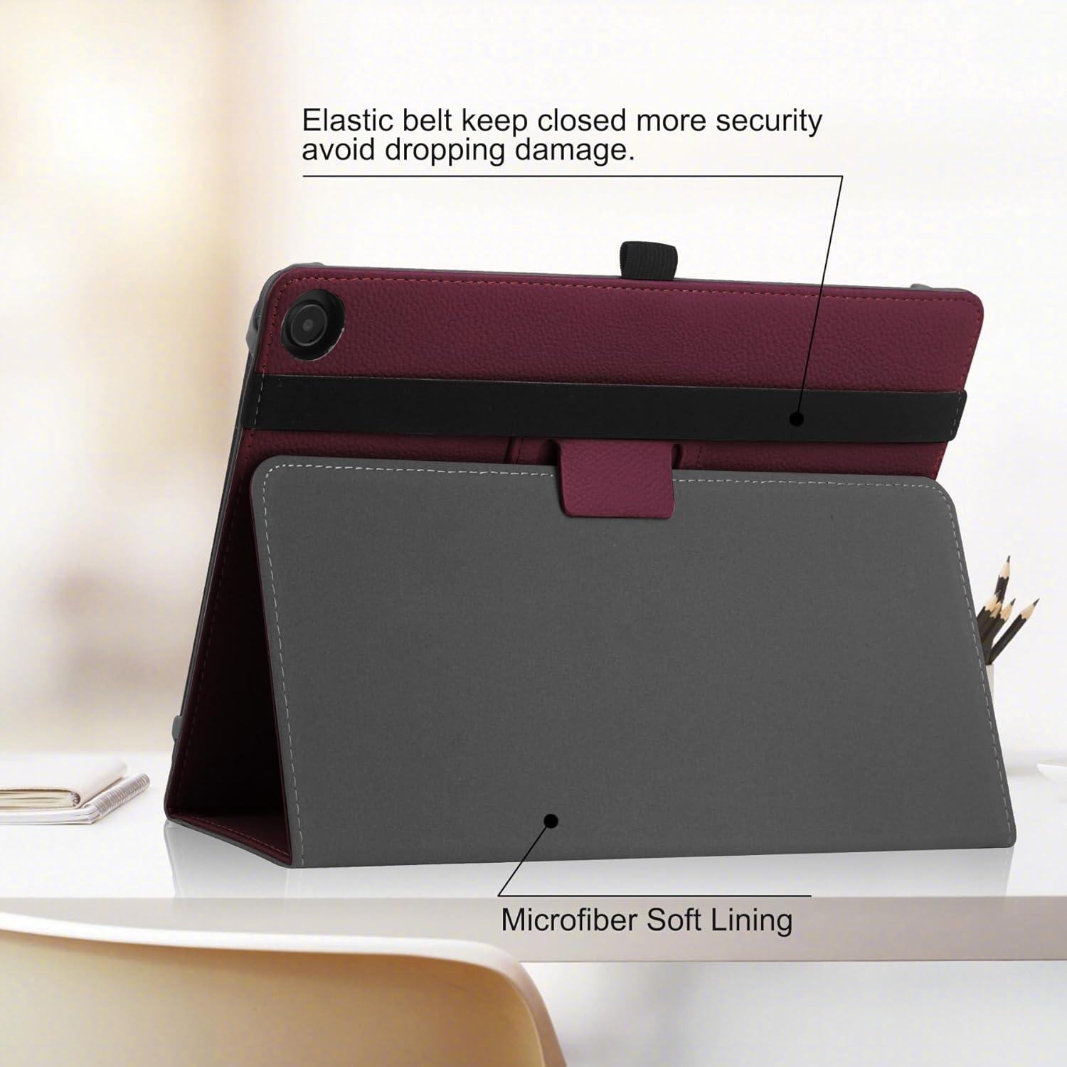 HoYiXi Universal Tablet Hülle 10-11 Zoll Ständer Folio Handschlaufe Violett