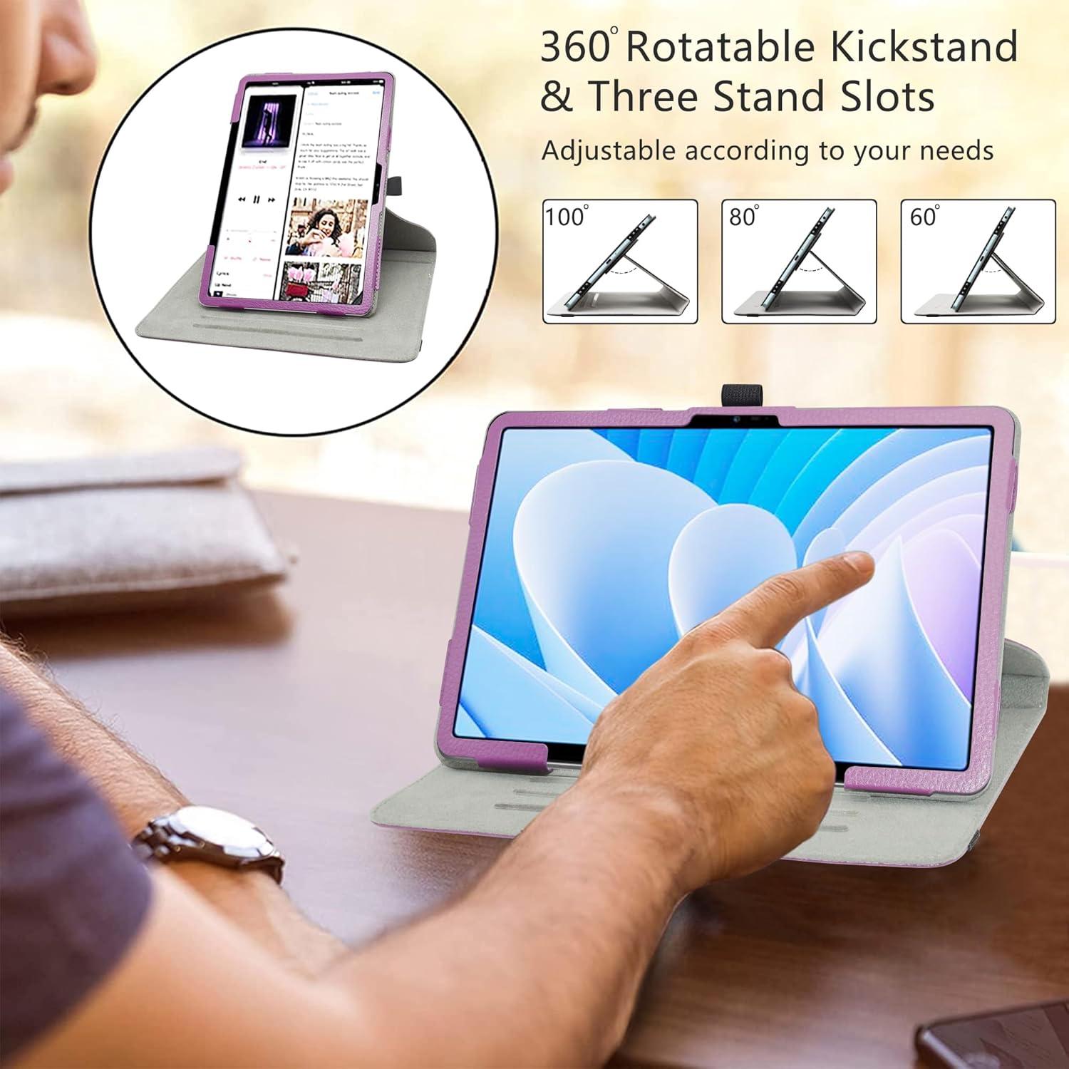 LiuShan 360° Rotating Standfunktion hülle für DOOGEE T30, T40 11 Zoll Tablet Violett