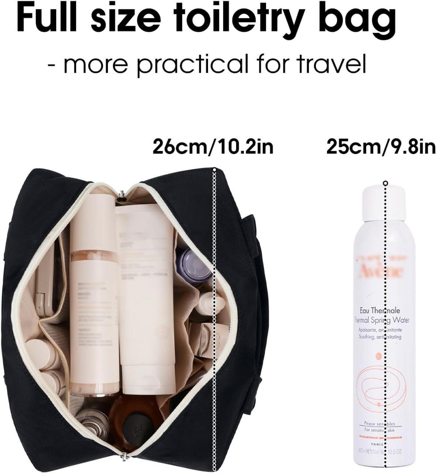 Narwey Große Kulturtasche Schwarz - Reisetasche Organizer