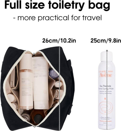 Narwey Große Kulturtasche Schwarz - Reisetasche Organizer