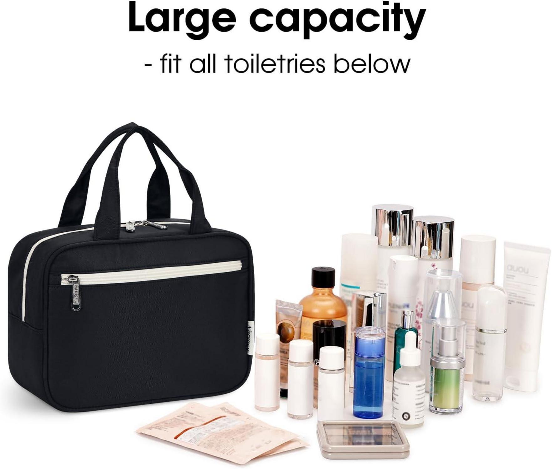 Große Kulturtasche für Damen und Herren - Schwarz