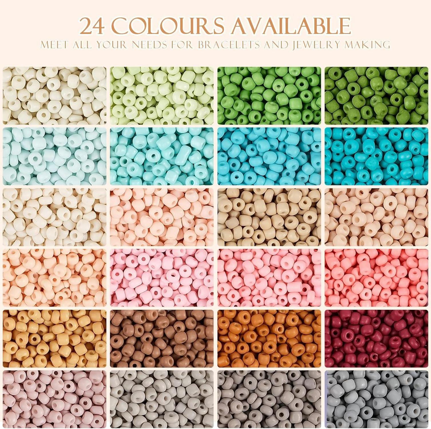 RUBY 3mm Perlen Armband Set Bunte Glas Holz Perlenset Weihnachten DIY Kit